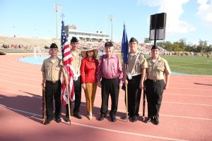 Mr. and Mrs. Tom Benson with NJROTC