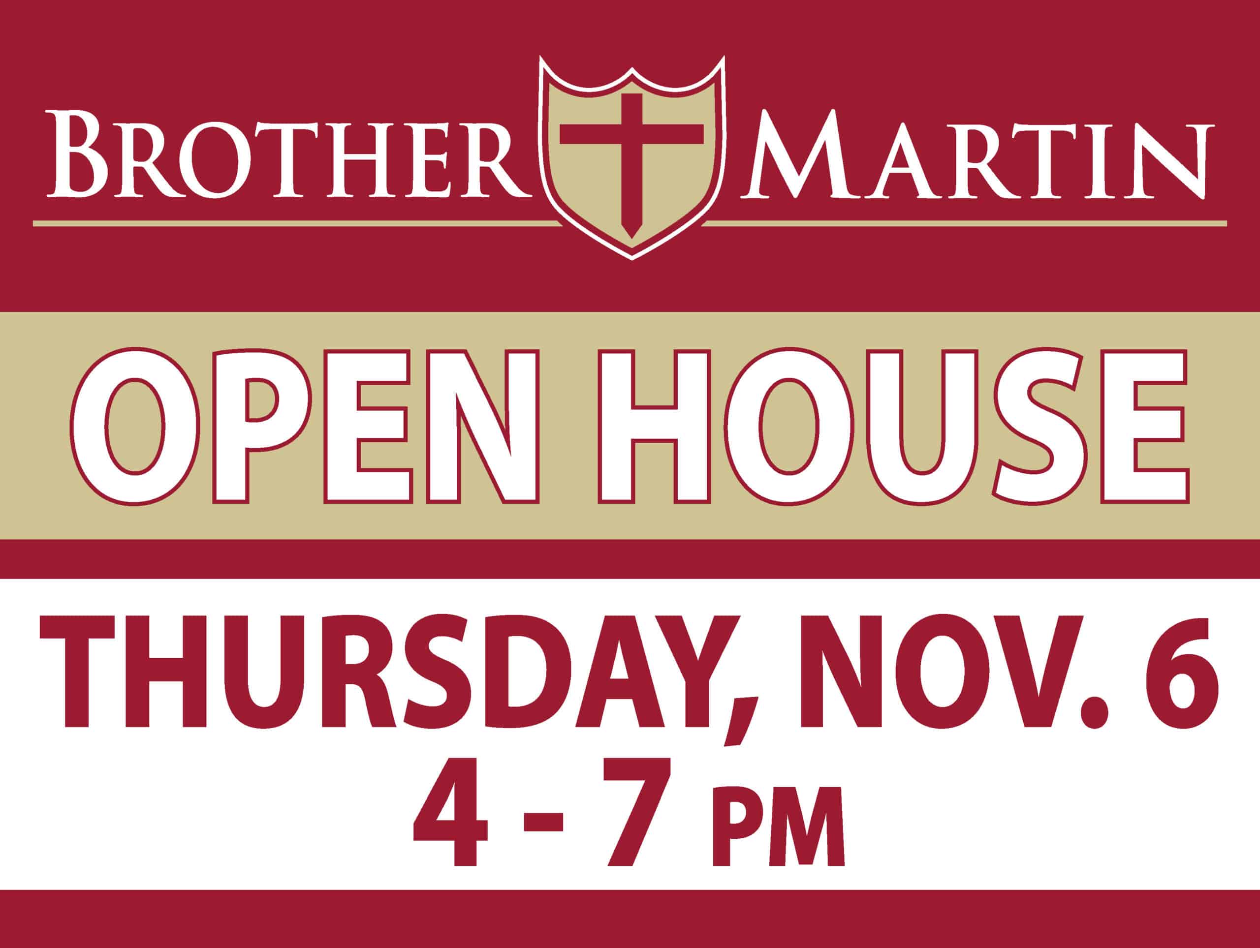 Open House Yard Sign 2025-26