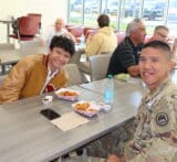 Legacy students enjoy lunch with their Alumni dads