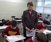 Susan Cooper with Students