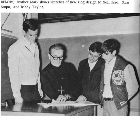 Brother Mark and students 1968-9