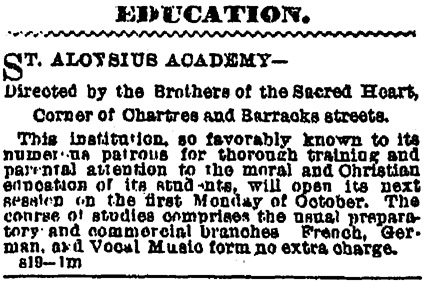 St. Aloysius 09/26/1875