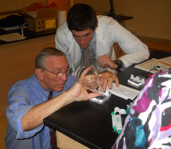 Bob Masson at work in his lab
