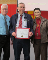 Bob Masson, 2013 Brother Collin Dugas Award winner