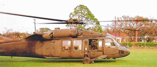 Black Hawk helicopter on Farley Field