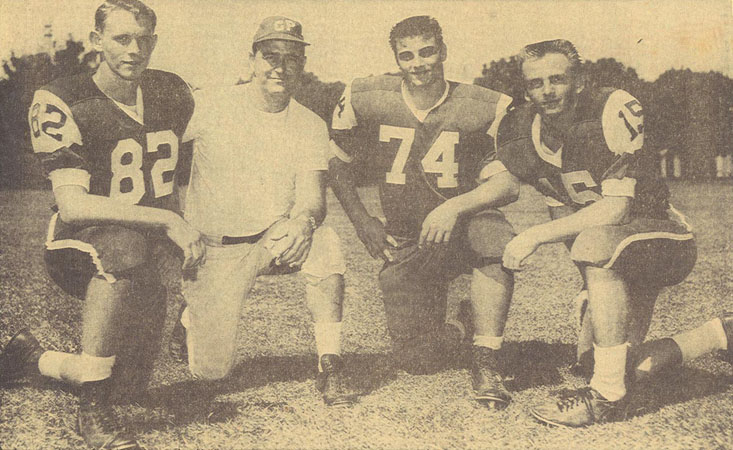 1959 Football Captains with Coach Douglass