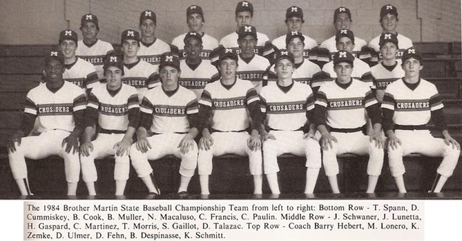 1984 State Baseball Champs