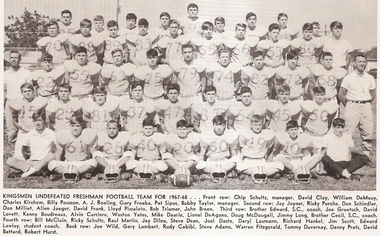 Cor Jesu 1967 Freshman Football Team